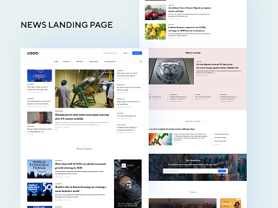 Financial News landing page