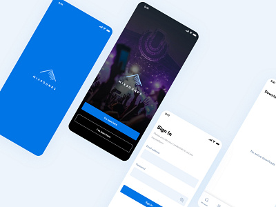 Mixsounds Landing page and Sign In Page branding dailyui mobile app mobile app design music music app music app design music app ui music application music art music player