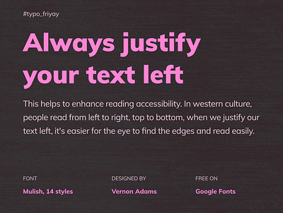 Typography friday design font mobile app typeface typography