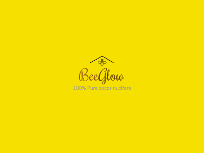 BeeGlow Logo Design bee honey logo