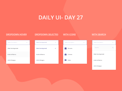 Daily Ui #027- Dropdown dailyui day27 dropdown dropdown menu icons menu