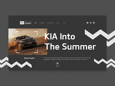 KIA Into The Summer 2019 Landing Page front end development landing page ui user experience user interface ux web web design