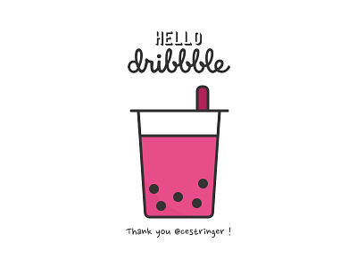 Dribbble First Shot boba first shot hello dribbble