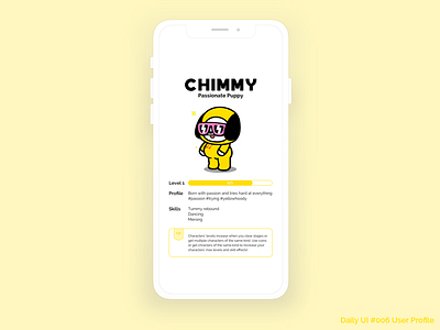Daily UI #006 User Profile bt21 daily ui profile ui design uiux user interface ux design