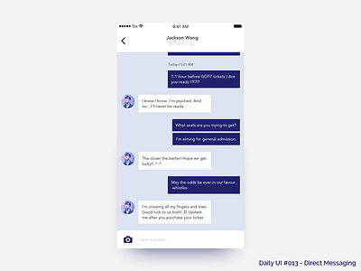 Daily UI #013 Direct Messaging daily ui dm message ui design uiux user interface ux design