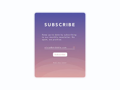 Daily UI #026 Subscribe