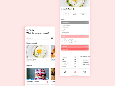 Daily UI #040 Recipe