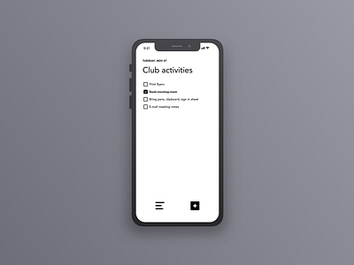 Daily UI #042 To-do List black white daily ui design minimal to do to do list todo todolist ui design uiux user interface ux design