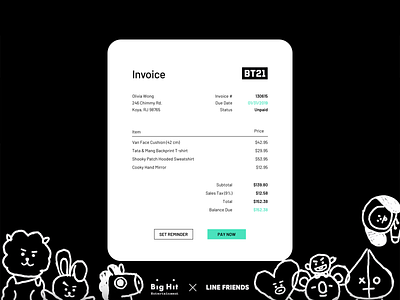 Daily UI #046 Invoice