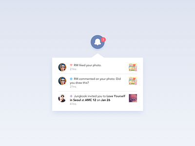 Daily UI #047 Activity Feed activity feed bts daily ui notification ui design uiux user interface ux design