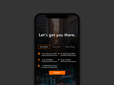 Daily UI #68 Flight Search