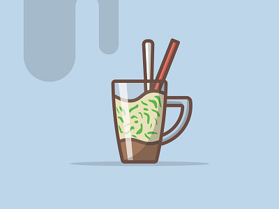 Ice Dawet (Cendol) culinary design digitalart drink food icon icon artwork illustration indonesia simple