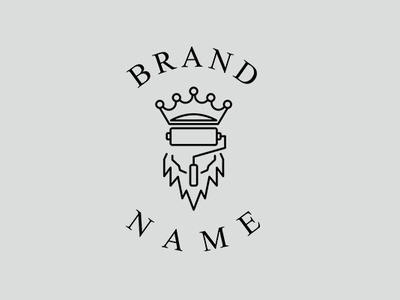 Majestic Paint Logo branding design digitalart king logo paint simple vector