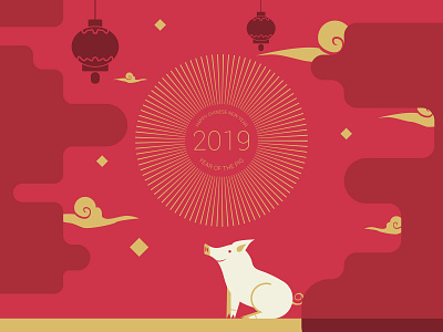 Happy Chinese New Year 2570 adobeillustator chinese chinese new year chinesenewyear design digitalart illustrate illustration lunar new year pig vector