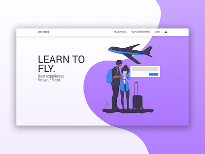 Loka Airline - Landing page airlines concept design ui user inteface ux web