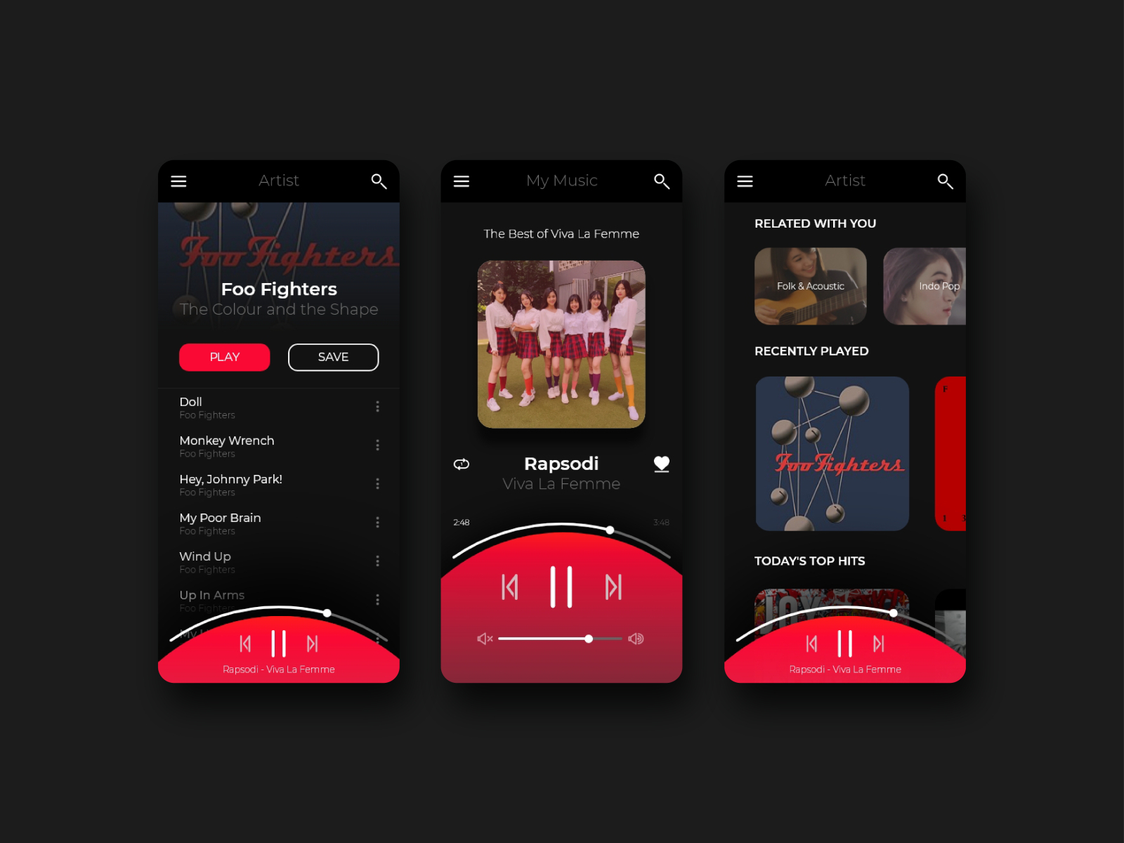 Music App UI Design by Rizki Al-ghazali on Dribbble