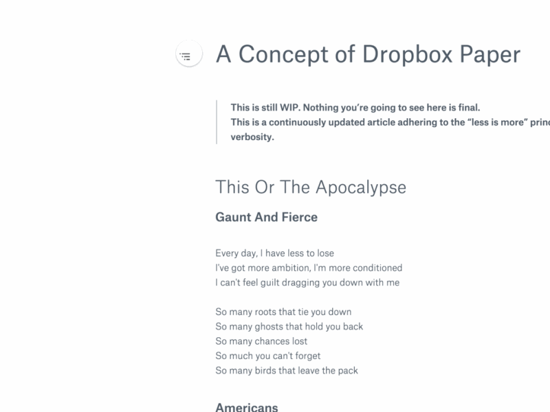 A Concept of Dropbox Paper Directory