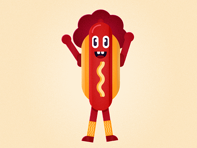 HotDog Character Design characterdesign cute fun funny hotdog