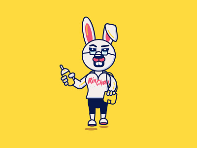 Rabbit Flat Character Design draw eazy flat character design rabbit