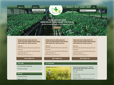 The Hi Tech Agriculture Training Center ui ui design uxdesign website design