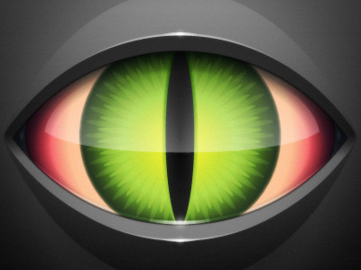 Beware the Eye eye green illustration vector