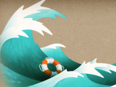 Wave illustration japan life psd ring vector water wave