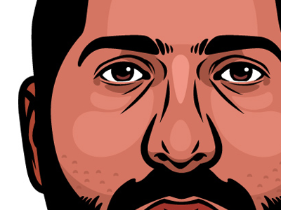 Old but good beard face illustration moustache nose portrait vector