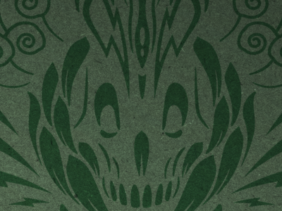 Wallpaper bolts flower green illustration lightning skull vector