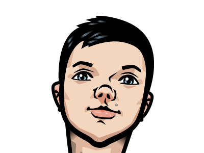 Not Punk face illustration vector