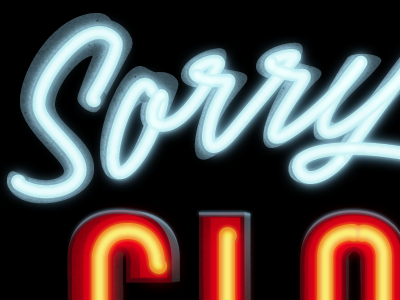 Sorry illustration neon psd sign sorry vector