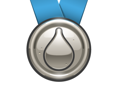 Medal drop illustration medal vector water