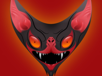 Bat bat face illustration vector