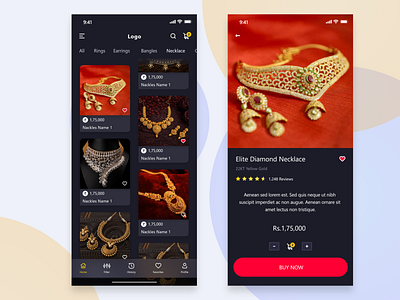 Jewelry App Concept UI