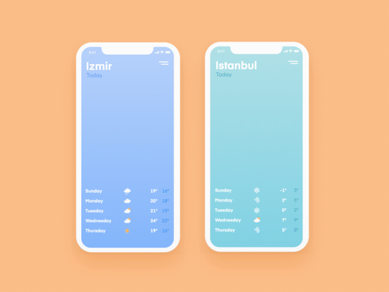 Weather App Design