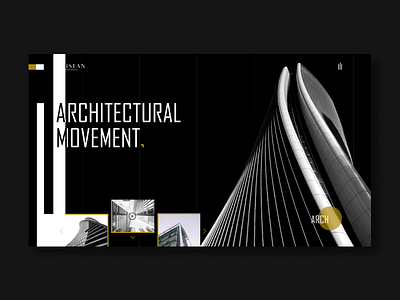 Architectural Website arch architectural design graphic minimal typography ui ux website