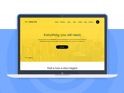 flattyone single page portfolio template