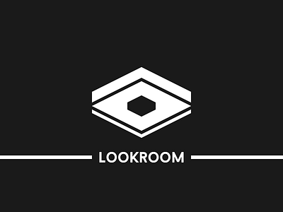 LOOKROOM 3d branding concept eye flat logo look minimal room simple spatial