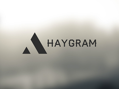 HAYGRAM clothing blurred branding clothing logo minimalistic triangle