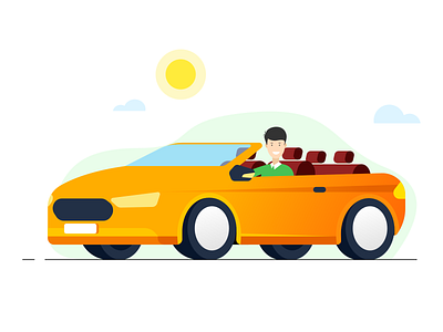 Car Insurance OSAGO bankiru car illustration vector