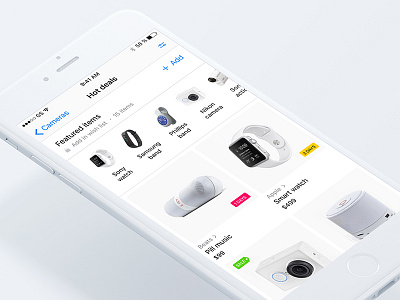 White marketplace iOS screen 💎