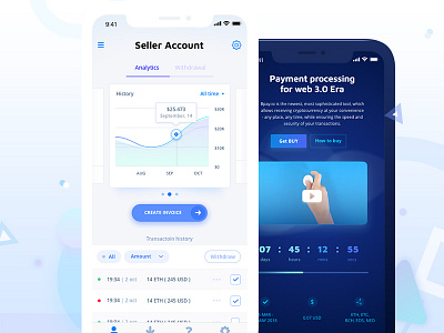 Seller Account iOS account bitcoin blockchain btc cryptocurrency dashboard ios ui