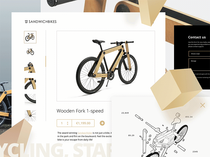 Sandwich bikes bikes cube gallery wood