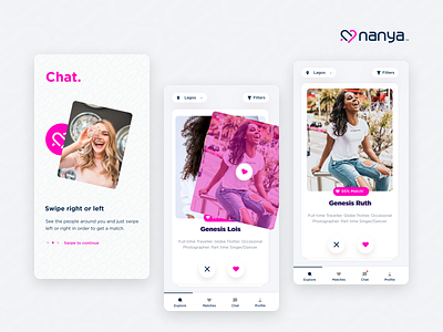 Nnaya Dating App andriod app app ui design dating app design figma figmadesign mobile app product product design ui ui design uiux ux