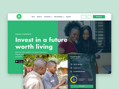 Nigeria Electricity Investment portal crowdfunding electricity invest investment webdesign website