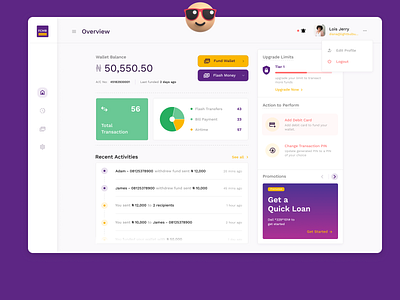 FCMB Flash Money app ui design banking dashboard figma finance fintech landing page money product