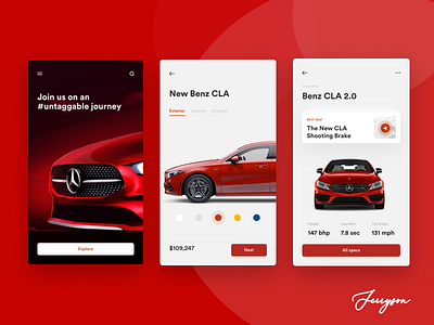 Benz-shot app ui design benz figma product ui uiux