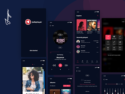 Jadeplayer Music App design music music app ux