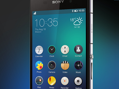 Xperia Launchpage app icons launch mobile os sony ui ux