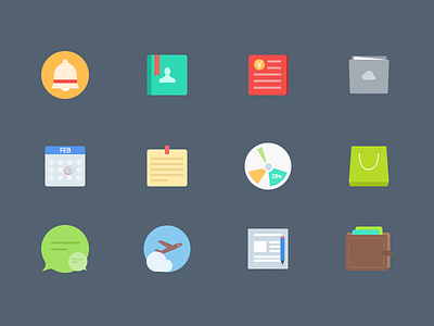  Free Colorful Flat icons by sketch