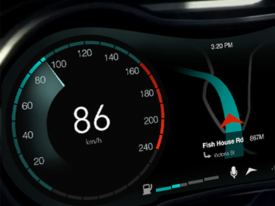 Digital Car Dashboard car dashboard digital in car navigation speedometer ui ux